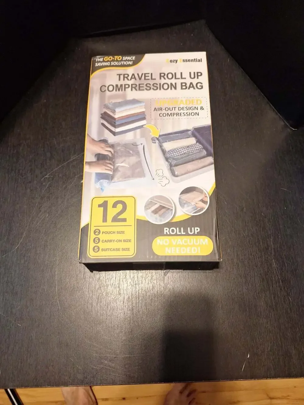 Cozy Essential 12-Pack Travel Roll Up Compression Bags